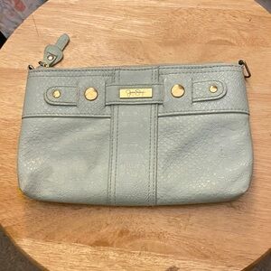 Jessica Simpson Mint Wristlet with Gold Details